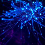 Blue image of different lights and networks.